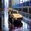 Yellow off-road vehicle model alloy simulation children's collectible toy 1:32 scale Application Scenario